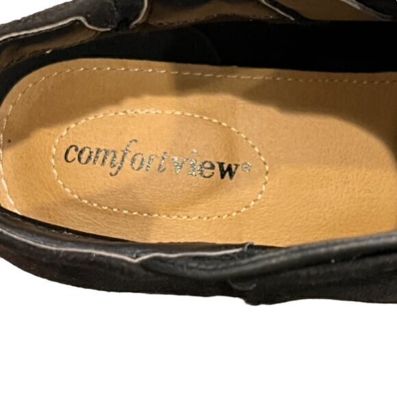 Comfortview Women's The Bexley Bootie Black Faux Suede Size 8WW Zip Up BOHO NWOT - Picture 11 of 13